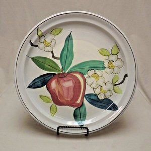 Vintage Red Wing Pottery Dinnerware Normandy Apple Hand Painted 14" Chop Plate